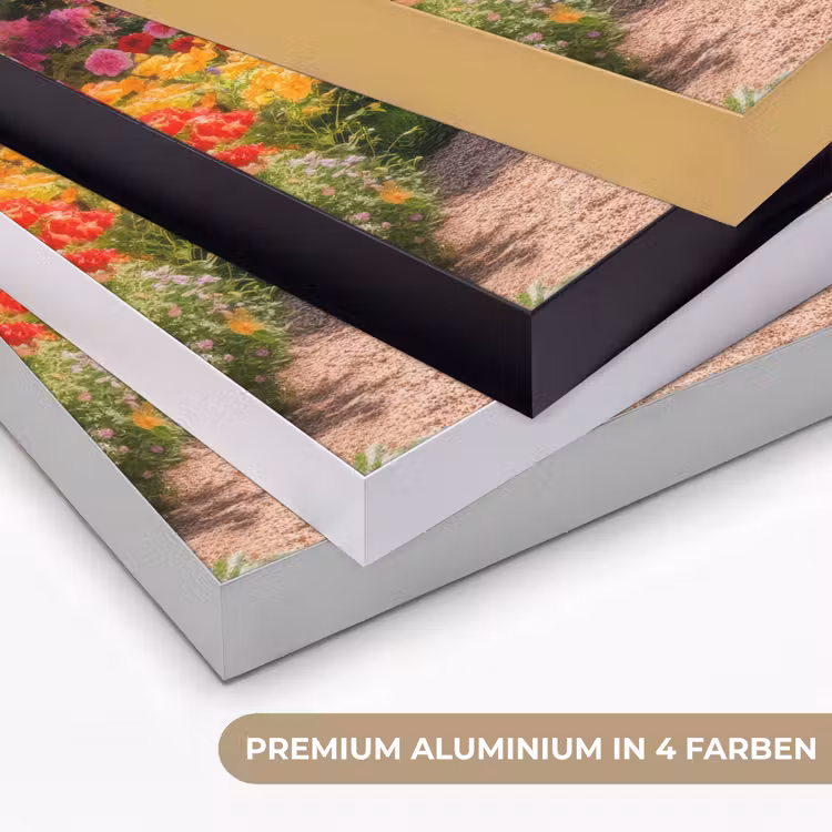 Doorkijk - Bloemen - Kleurrijk - Natuur Textielframe zwart klein -USP_kleurenDE