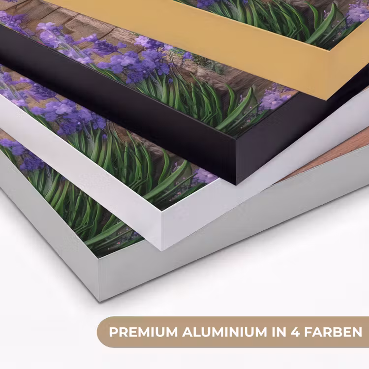 Doorkijk - Lavendel - Bloemen - Paars - Poort Textielframe zwart klein -USP_kleurenDE