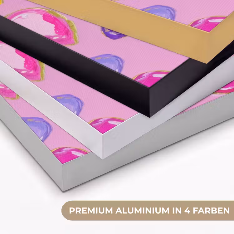 Edelstenen - Vormen - Hartje - Kleurrijk Textielframe zwart klein -USP_kleurenDE