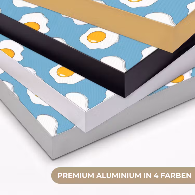 Eieren - Dooiers - Blauw Textielframe zwart klein 947 -USP_kleurenDE