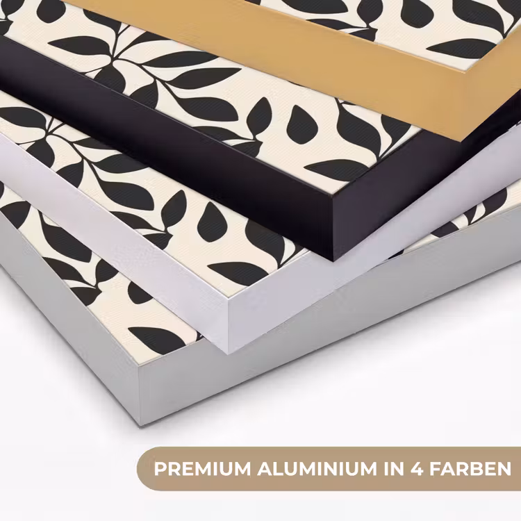 Elegant - Patroon - Zwart - Beige Textielframe zwart klein 947 -USP_kleurenDE