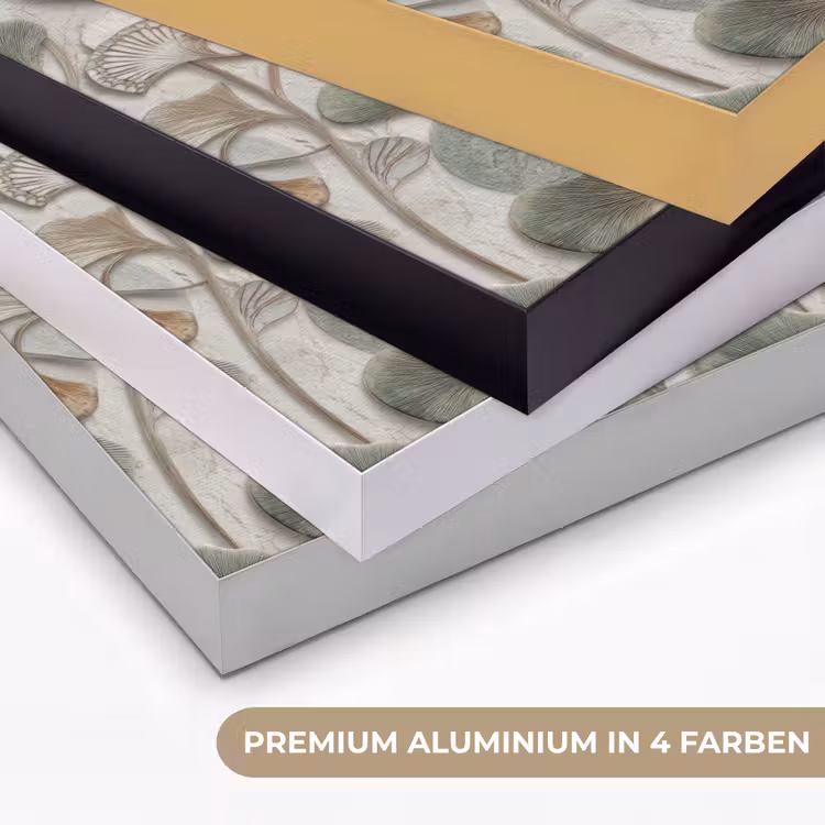Elegant - Bladeren - Groen Textielframe zwart klein 947 -USP_kleurenDE