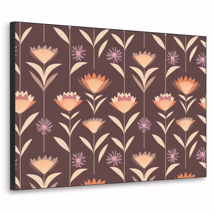 Elegant - Retro - Bruin Textielframe zwart klein 947 -3d
