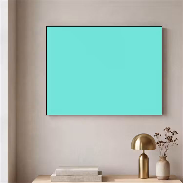 Electric - Cyan - Turkoois Textielframe zwart klein 947 -sfeer2