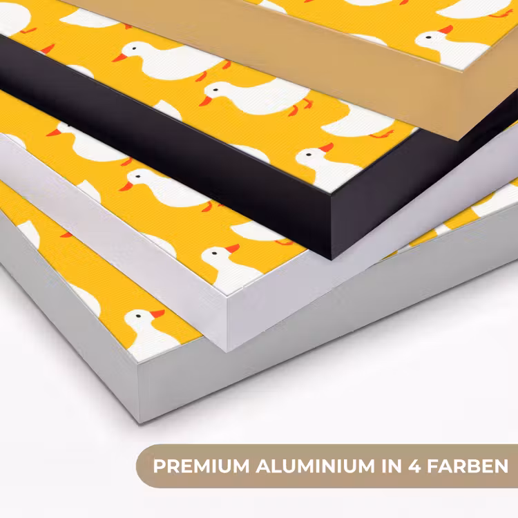 Eendjes - Patroon - Geel Textielframe zwart klein 947 -USP_kleurenDE