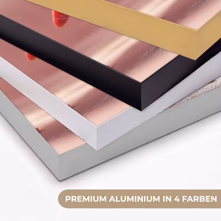 Aardbei - Taart- Eten - Roze Textielframe zwart klein -USP_kleurenDE