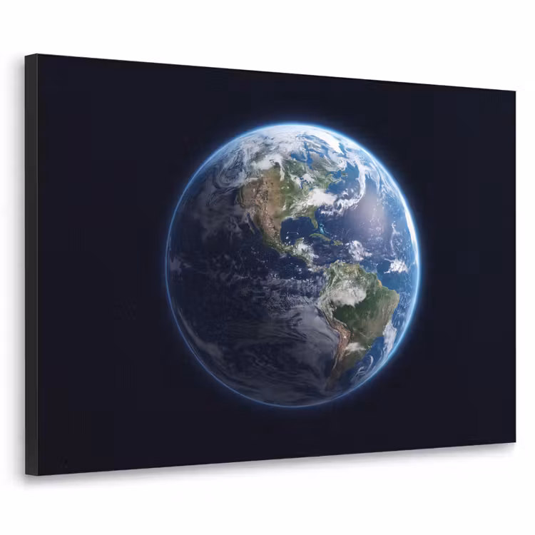Art Frame - Erde – Weltraum – Kosmos - Aarde - Ruimte - Kosmos Textielframe zwart klein