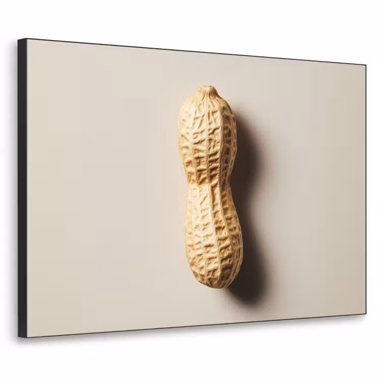 Pinda - Ruw - Beige Textielframe zwart klein -3d
