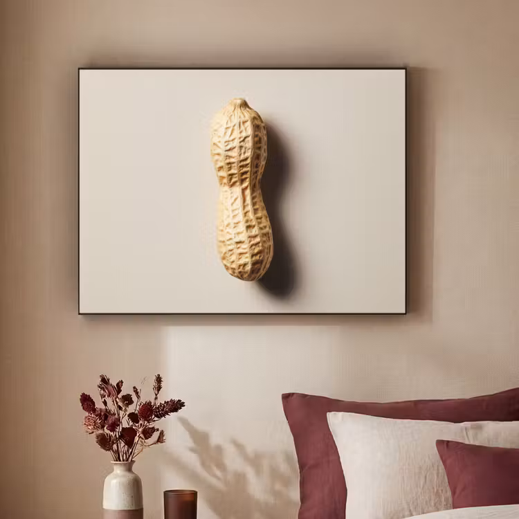 Pinda - Ruw - Beige Textielframe - compleet frame klein -sfeer1