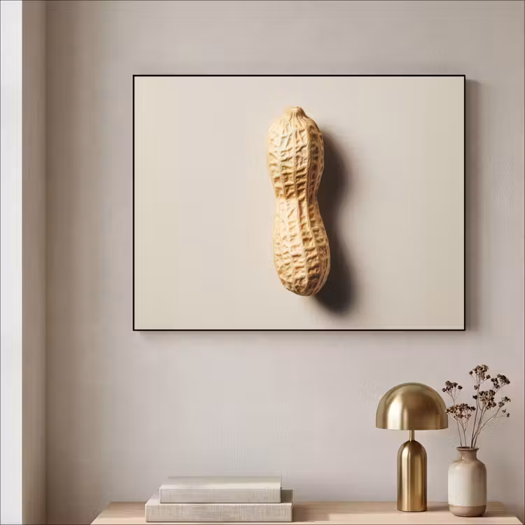 Pinda - Ruw - Beige Textielframe - compleet frame klein -sfeer2