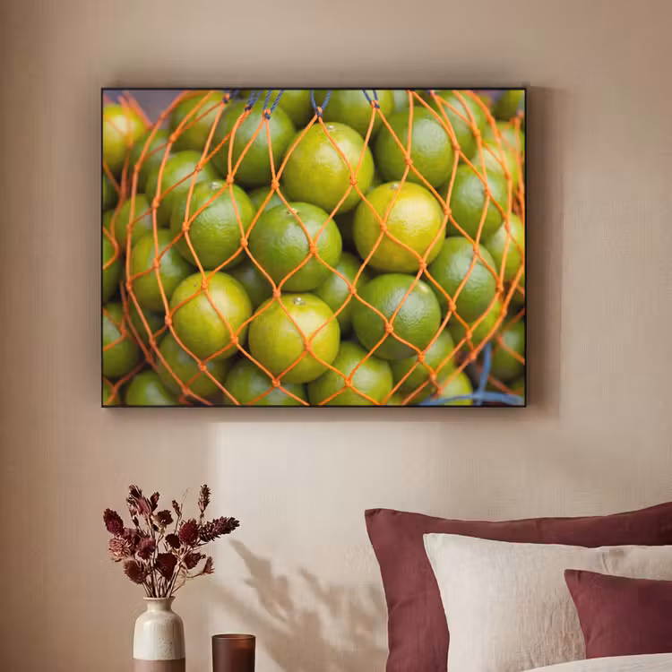 Eten - Net - Groen - Markt Textielframe zwart klein -sfeer1