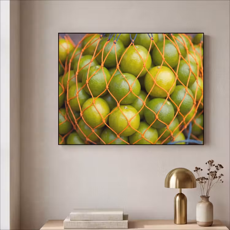 Eten - Net - Groen - Markt Textielframe zwart klein -sfeer2