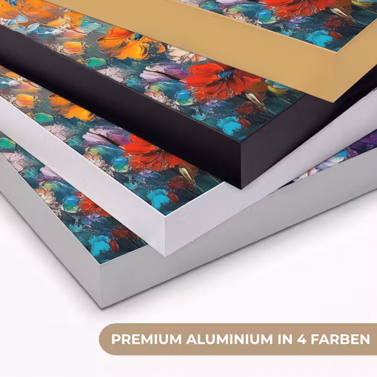 Uil - Bloemen - Kunst - Zonsondergang Textielframe zwart klein -USP_kleurenDE