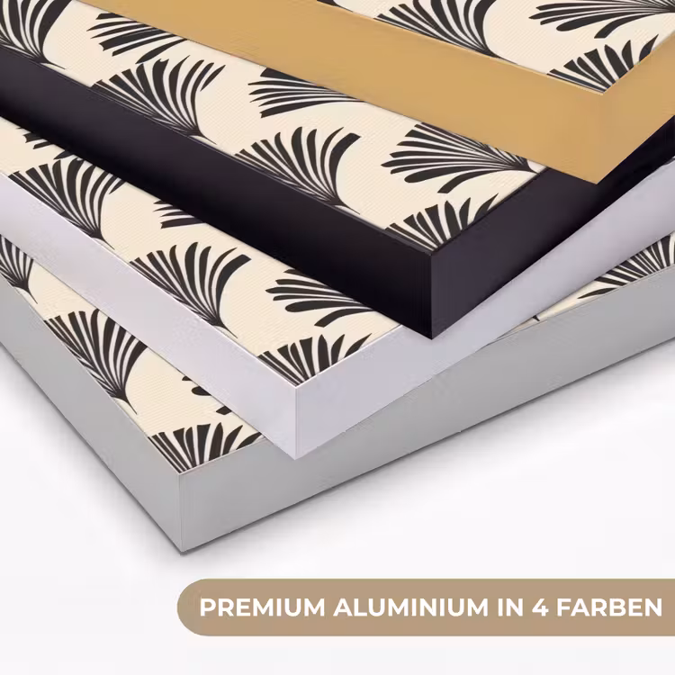Waaiers - Botanisch - Zwart - Beige Textielframe zwart klein 947 -USP_kleurenDE