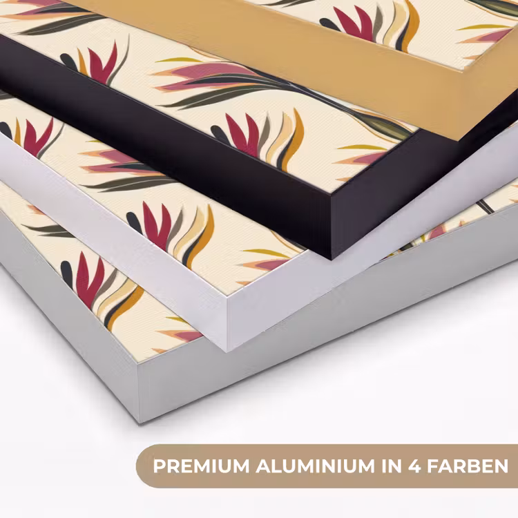 Waaier - Motief - Kleurrijk Textielframe zwart klein 947 -USP_kleurenDE