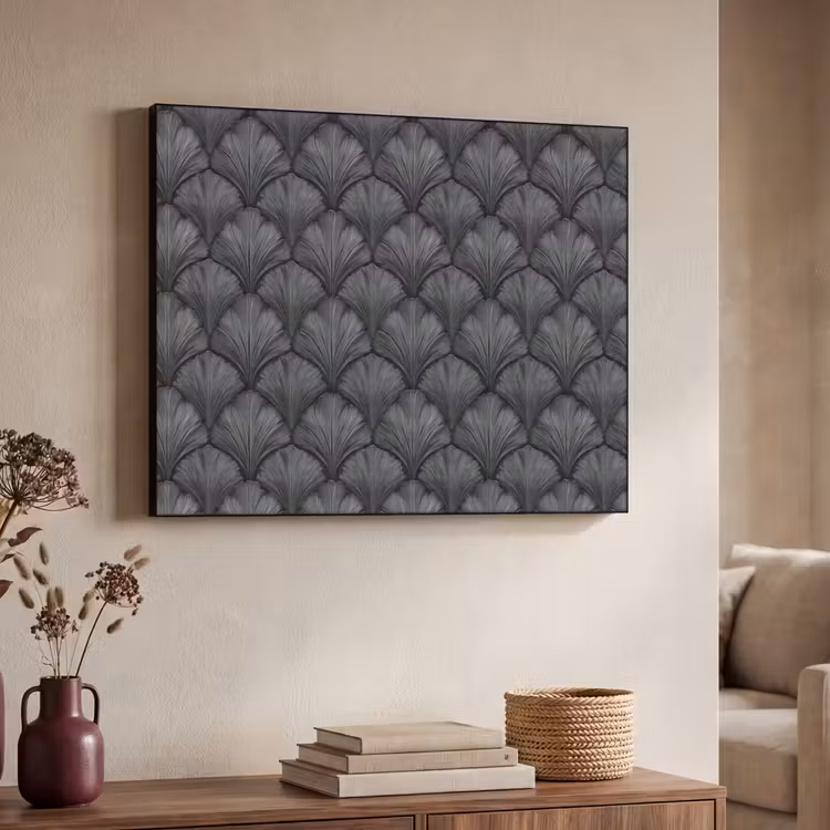 Waaier - Motief - Grijs Textielframe - compleet frame klein 947 -sfeer3