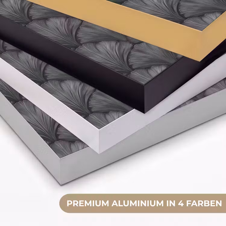 Waaier - Motief - Grijs Textielframe zwart klein 947 -USP_kleurenDE