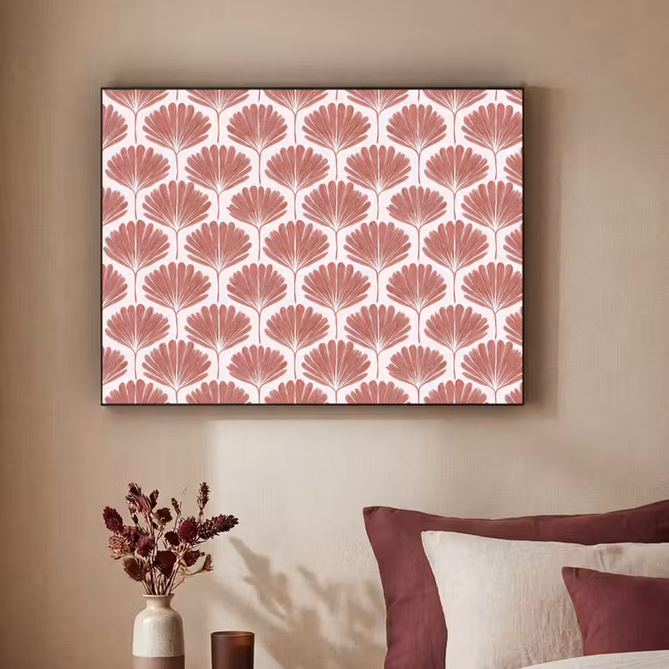 Waaier - Motief - Terra Textielframe zwart klein 947 -sfeer1