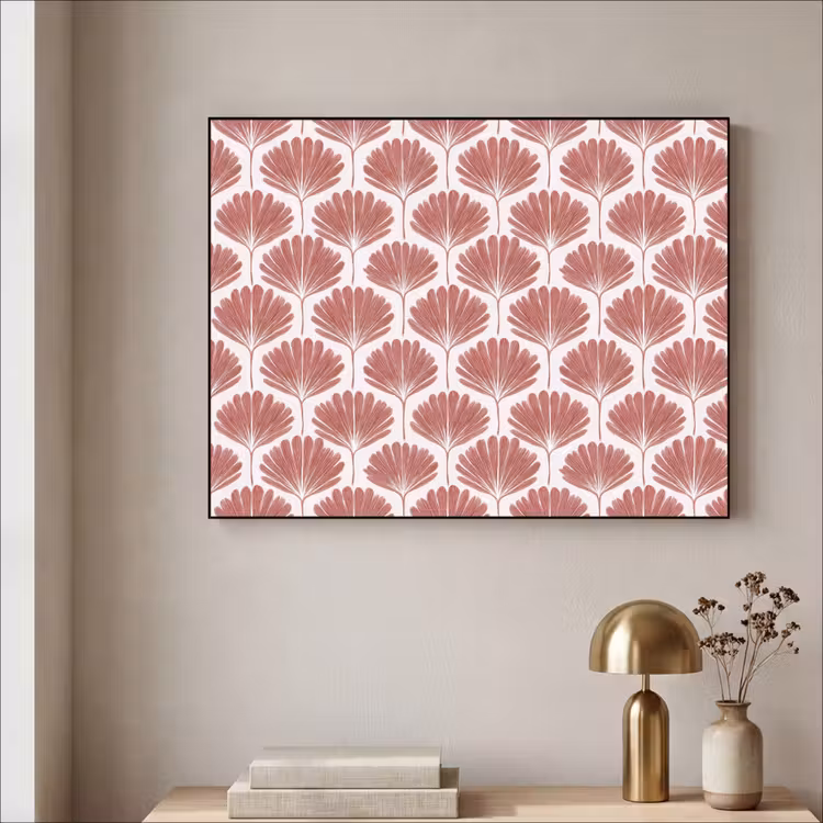 Waaier - Motief - Terra Textielframe zwart klein 947 -sfeer2
