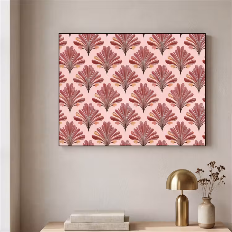 Waaier - Roze - Rood Textielframe - compleet frame klein 947 -sfeer2