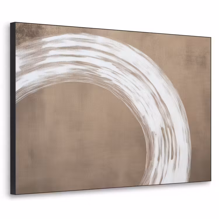 Verf - Bruin - Japandi Textielframe zwart klein -3d