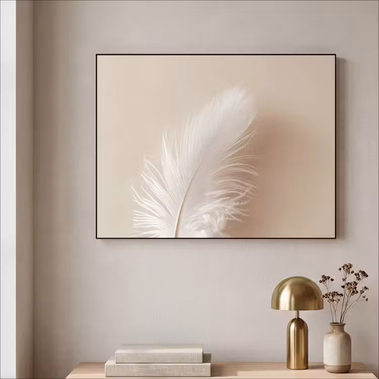 Veer - Minimalistisch - Roze Textielframe - compleet frame klein -sfeer2