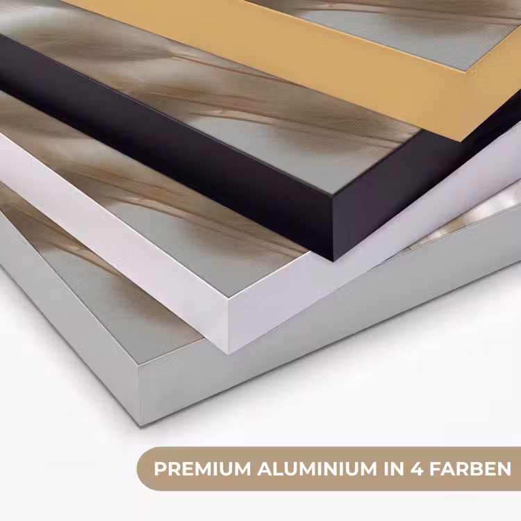 Pluimen - Beige - Minimalistisch Textielframe zwart klein -USP_kleurenDE