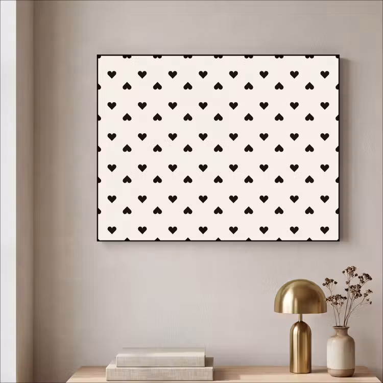 Vet - Liefde - Wit - Zwart Textielframe zwart klein 947 -sfeer2