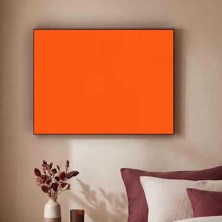 Fiery - Tangerine - Oranje Textielframe zwart klein 947 -sfeer1