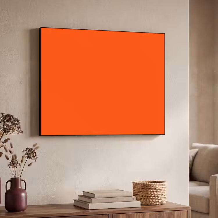 Fiery - Tangerine - Oranje Textielframe zwart klein 947 -sfeer3