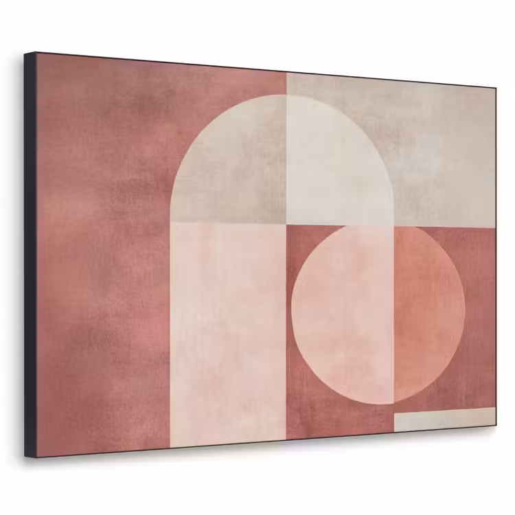 Figuren - Abstract - Roze Textielframe zwart klein -3d