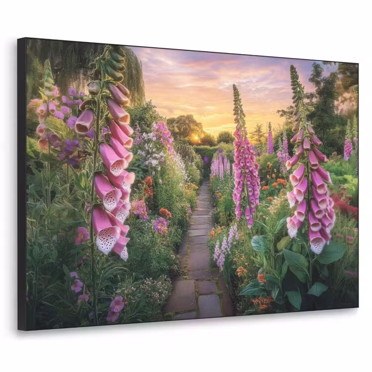 Vingerhoedskruid - Bloemen - Tuin Textielframe - compleet frame klein -3d