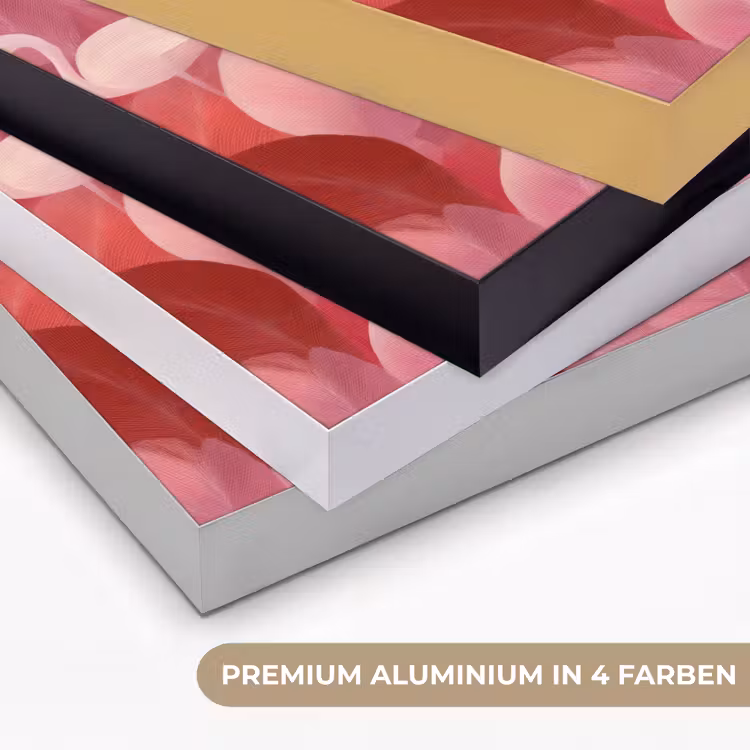 Flamingo - Botanisch - Elegant - Roze - Rood Textielframe zwart klein 947 -USP_kleurenDE