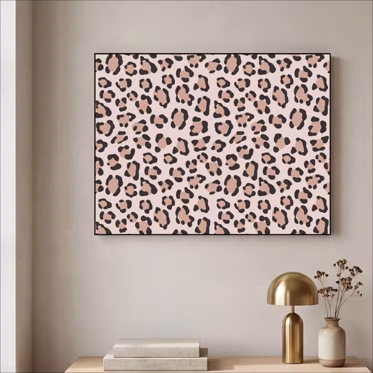 Vlekken - Beige - Luipaard Textielframe - compleet frame klein 947 -sfeer2