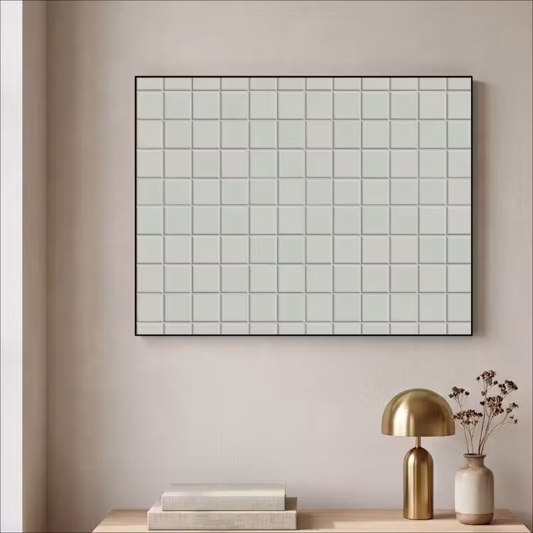 Tegel - Patroon - Lichtgroen Textielframe zwart klein 947 -sfeer2