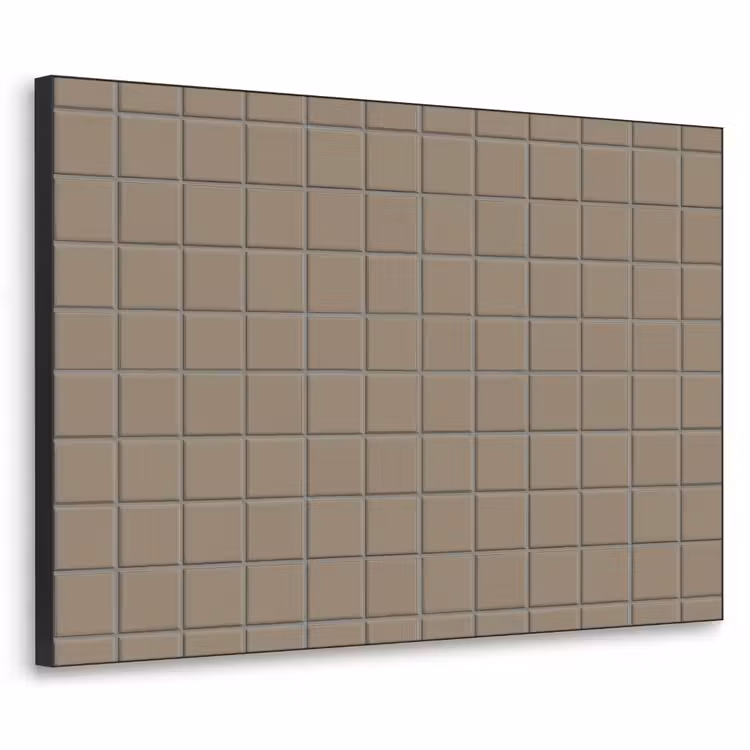 Tegel - Patroon - Taupe Textielframe zwart klein 947 -3d