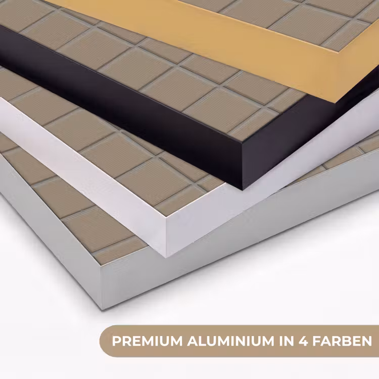 Tegel - Patroon - Taupe Textielframe zwart klein 947 -USP_kleurenDE
