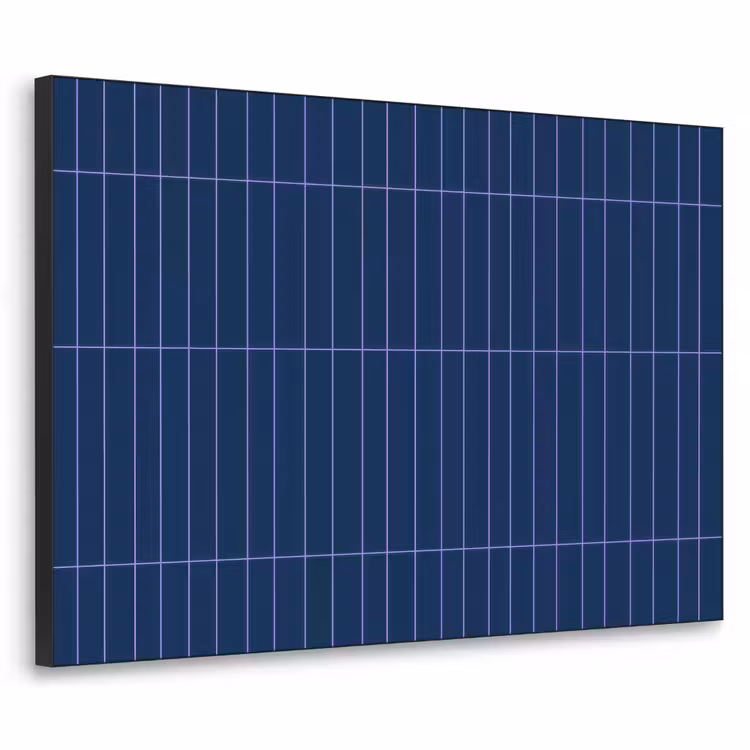 Tegels - Langwerpig - Blauw Textielframe zwart klein 947 -3d