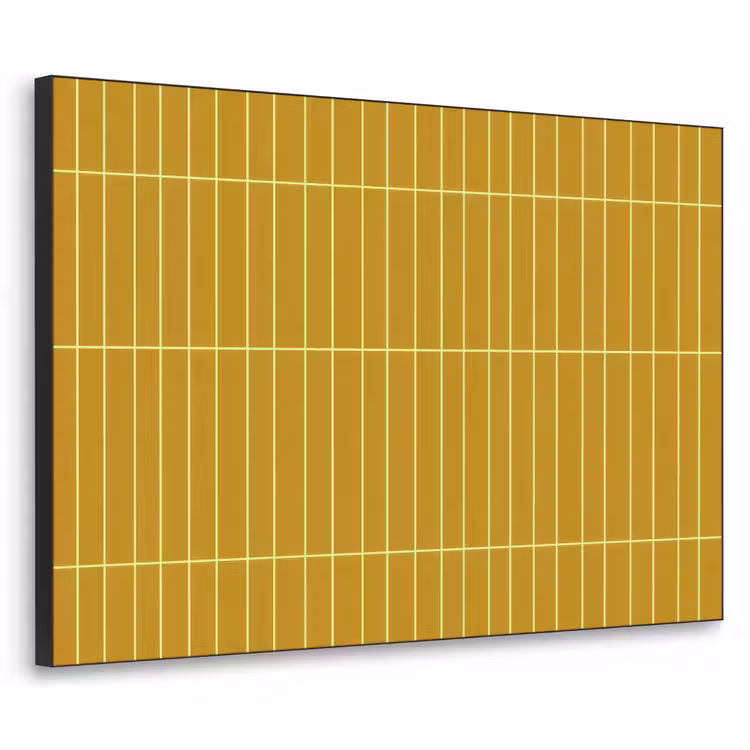 Tegels - Verticaal - Mosterdgeel Textielframe zwart klein 947 -3d