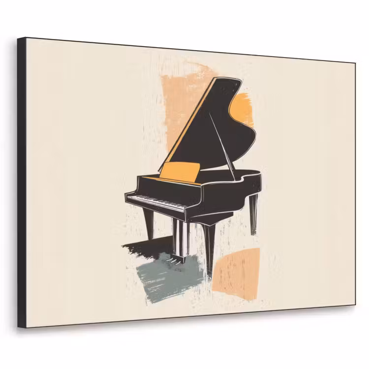 Vleugel - Zwart - Abstract - Illustratie Textielframe zwart klein -3d
