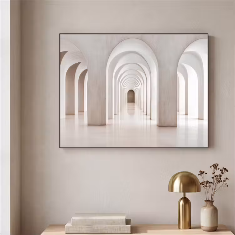 Hal - Bogen - Symmetrisch - Modern Textielframe zwart klein -sfeer2
