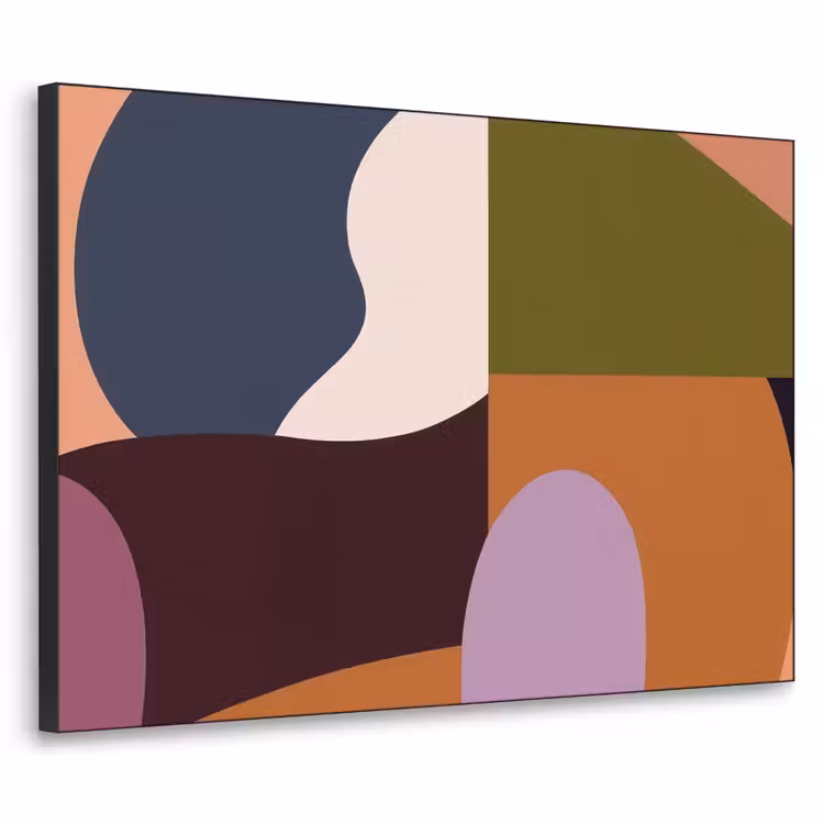 Vormen - Abstract - Kleuren - Vierkant Textielframe - compleet frame klein -3d