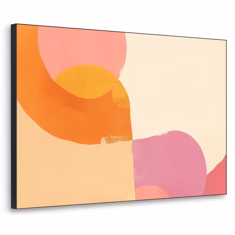 Vormen - Abstract - Kleurrijk Textielframe zwart klein -3d