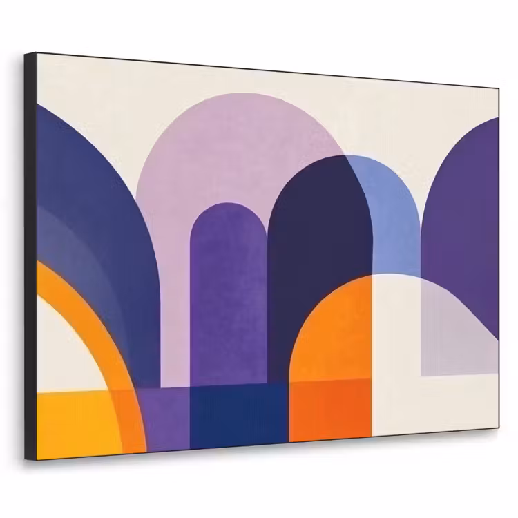 Vormen - Abstract - Grafisch - Oranje Textielframe - compleet frame klein -3d