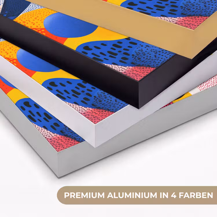 Vormen - Abstract - Stippels - Blauw Textielframe zwart klein -USP_kleurenDE