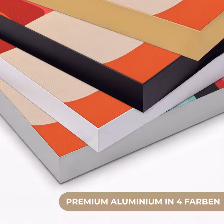 Vormen - Kleurrijk - Abstract - Vlakken Textielframe zwart klein -USP_kleurenDE