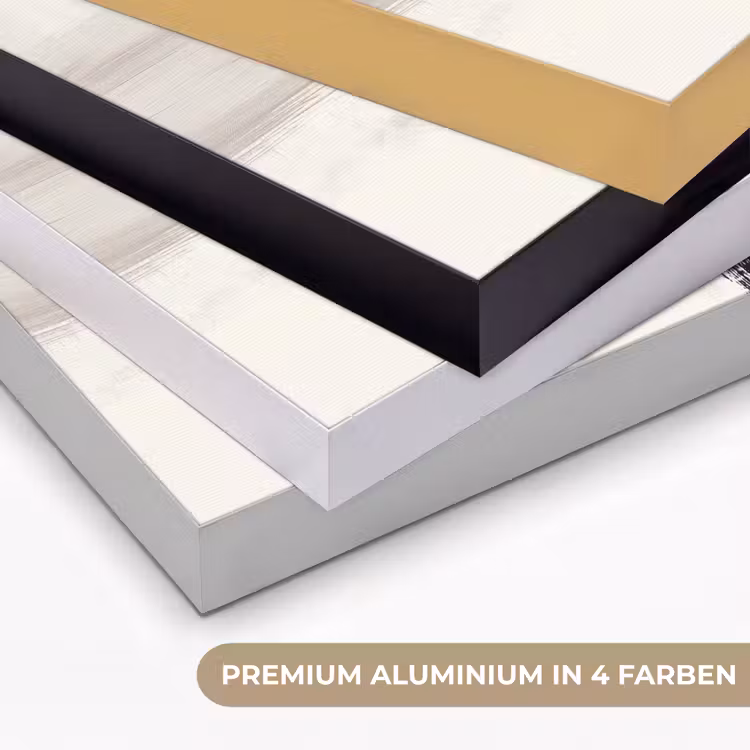 Vormen - Penseelstreken - Abstract - Goud Textielframe zwart klein -USP_kleurenDE