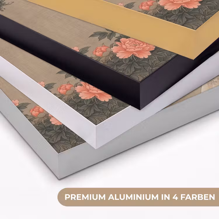 Vrouw - Azië - Kunst - Beige Textielframe zwart klein -USP_kleurenDE