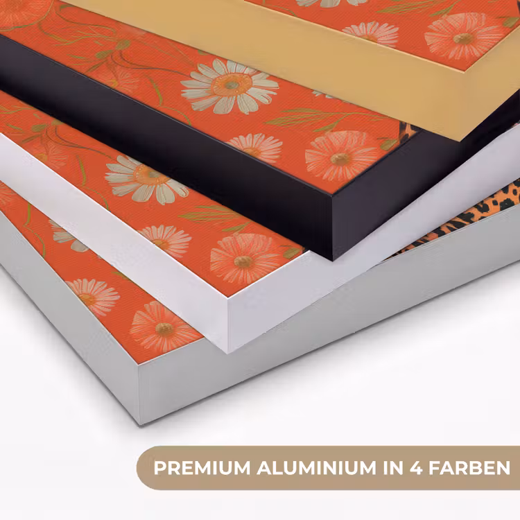 Vrouw - Kleurrijk - Dierenprint - Bloemen Textielframe zwart klein -USP_kleurenDE