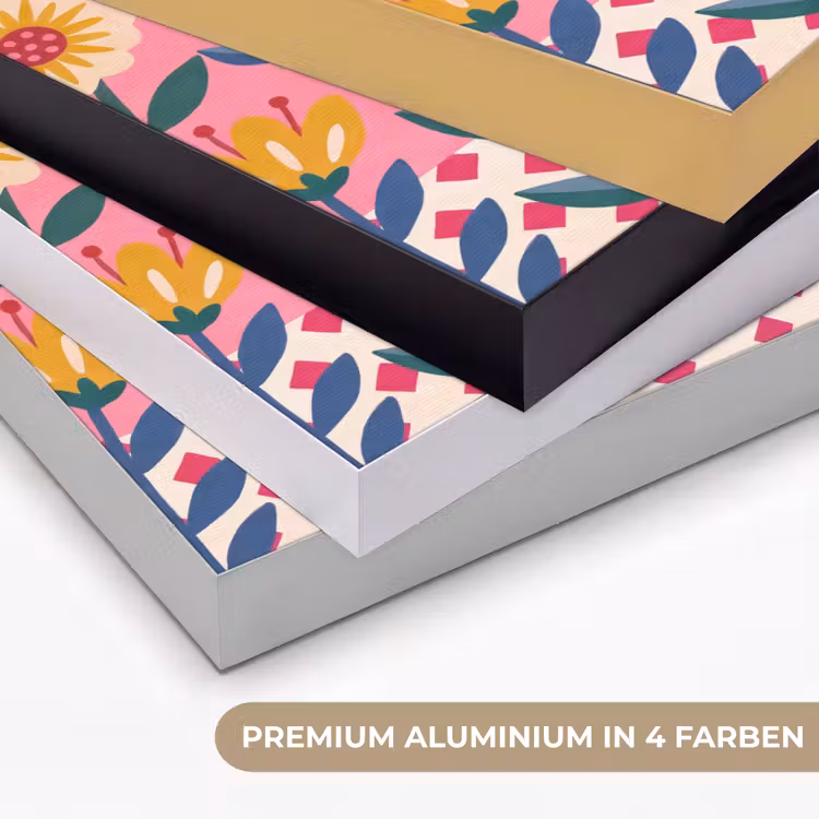 Vrouw - Cocktail - Bloemen - Modern - Roze Textielframe zwart klein -USP_kleurenDE